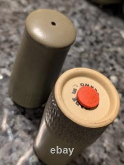Service à thé et à café vintage Denby Chevron vert des années 1960, lot de 50 pièces en grès