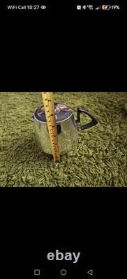 Service à thé et à café vintage Sona en chrome avec plateau, années 1970, de collection du milieu du siècle