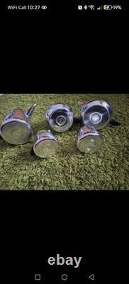 Service à thé et à café vintage Sona en chrome avec plateau, années 1970, de collection du milieu du siècle