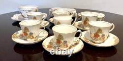 Service à thé et assiettes en porcelaine fine Royal Stafford (27 pièces)