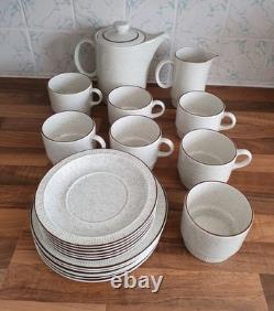 Service à thé et café Arden en faïence vintage Poole, 21 pièces
