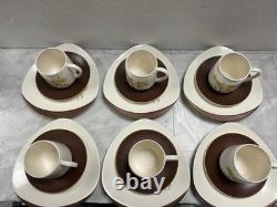 Service à thé et café Mimosa Carlton Ware vintage 22 pièces très bon état style milieu de siècle moderne rétro