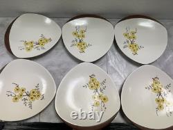 Service à thé et café Mimosa Carlton Ware vintage 22 pièces très bon état style milieu de siècle moderne rétro