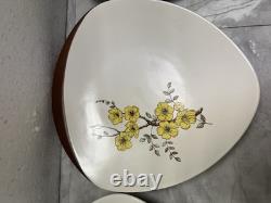 Service à thé et café Mimosa Carlton Ware vintage 22 pièces très bon état style milieu de siècle moderne rétro