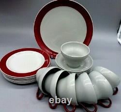 Service à thé et café en grès Windsor gris Etruria de Wedgwood vintage Angleterre