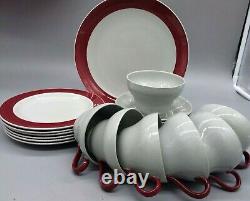 Service à thé et café en grès Windsor gris Etruria de Wedgwood vintage Angleterre