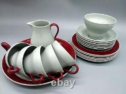 Service à thé et café en grès Windsor gris Etruria de Wedgwood vintage Angleterre