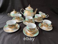 Service à thé et café russe vintage / ancien pour 6. Marqué au fond