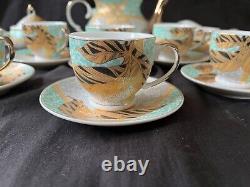 Service à thé et café russe vintage / ancien pour 6. Marqué au fond