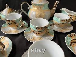 Service à thé et café russe vintage / ancien pour 6. Marqué au fond