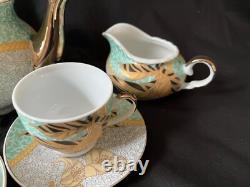 Service à thé et café russe vintage / ancien pour 6. Marqué au fond