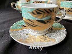 Service à thé et café russe vintage / ancien pour 6. Marqué au fond