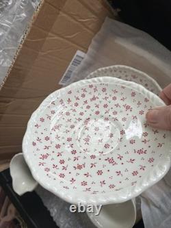 Service à thé et café vintage Adams Staffordshire « Sprig » des années 1970, 31 pièces
