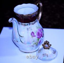 Service à thé et café vintage FRESH CHINA 15 pièces effet nacre Japon