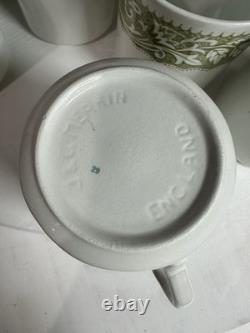 Service à thé et café vintage J&G Meakin Sterling Renaissance vert Angleterre, lot