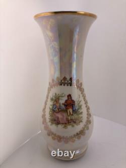 Service à thé et café vintage pour 6 personnes, marque Bogucice, blanc et or, Pologne