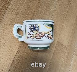 Service à thé ou à café en céramique, art studio ZIK Konakovo vintage de l’URSS, 6 tasses