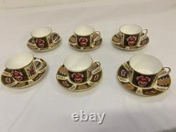 Service à thé ou café vintage COALPORT pour 6 personnes JAVA IMARI Discontinué et RARE