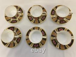 Service à thé ou café vintage COALPORT pour 6 personnes JAVA IMARI Discontinué et RARE