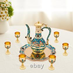 Service à thé turc vintage avec cafetière et 6 tasses pour mariage Noël
