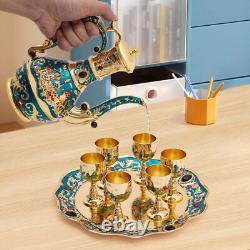 Service à thé turc vintage avec cafetière et 6 tasses pour mariage Noël
