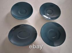 Service à thé vintage Poole Pottery Blue Moon : théière, tasses, pot à lait, assiettes et plat de service
