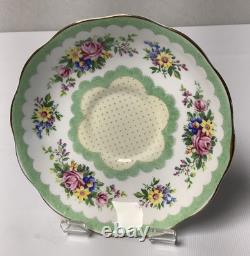 Service à thé vintage Royal Albert PRUDENCE vert de 21 pièces