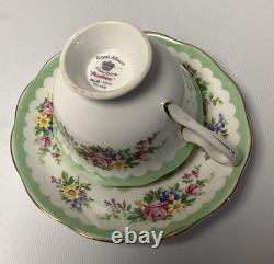 Service à thé vintage Royal Albert PRUDENCE vert de 21 pièces