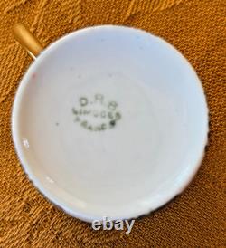 Service complet de 8 tasses à café demitasse vintage Limoges France, Art déco des années 1900