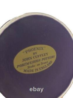 Service de cafetière Phoenix en poterie Portmeirion vintage, partie de l'ensemble des années 1970 violet or