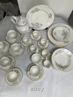 Service de dîner vintage Mayfair en fine porcelaine de Staffordshire, Angleterre, pour 6 personnes