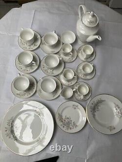 Service de dîner vintage Mayfair en fine porcelaine de Staffordshire, Angleterre, pour 6 personnes