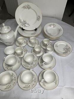 Service de dîner vintage Mayfair en fine porcelaine de Staffordshire, Angleterre, pour 6 personnes