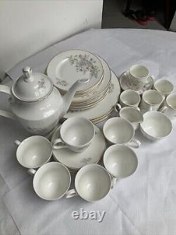 Service de dîner vintage Mayfair en fine porcelaine de Staffordshire, Angleterre, pour 6 personnes