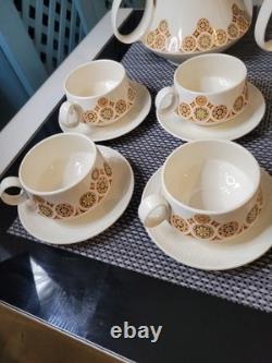 Service de petit-déjeuner Carltonware vintage des années 60, service à thé et à café complet, rétro, magnifique
