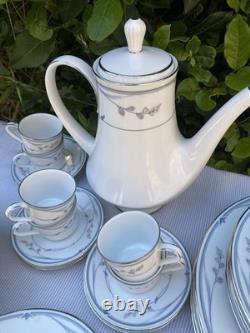 Service de table et à café vintage en porcelaine Noritake Chelsea Morn 3686, 28 pièces
