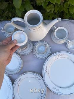 Service de table et à café vintage en porcelaine Noritake Chelsea Morn 3686, 28 pièces