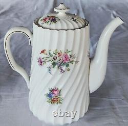 Service vintage avant les années 1950: Pot à café (ou thé), crémier, sucrier Minton Fluted Marlow