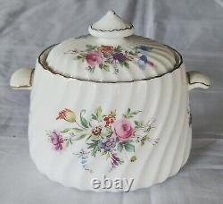 Service vintage avant les années 1950: Pot à café (ou thé), crémier, sucrier Minton Fluted Marlow