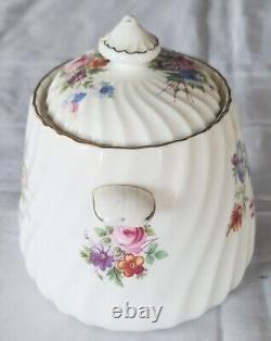 Service vintage avant les années 1950: Pot à café (ou thé), crémier, sucrier Minton Fluted Marlow