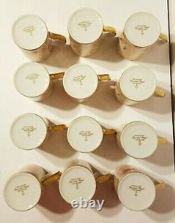 Set De 12 Tasses À Café En Porcelaine Fleur De Chine Fitz & Floyd Peach White Peony