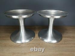 Set De 2 Bases De Table De Café En Aluminium Tulip Hourglass Retro 60's/70