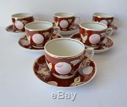 Set De Café Porcelaine Urss Vintage Verbilki Bone China Tea, 14 Pièces