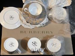 Set de cinq tasses à thé/café Burberry London Vintage Édition Spéciale Fabriqué en Angleterre