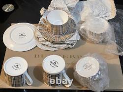 Set de cinq tasses à thé/café Burberry London Vintage Édition Spéciale Fabriqué en Angleterre