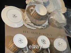 Set de cinq tasses à thé/café Burberry London Vintage Édition Spéciale Fabriqué en Angleterre