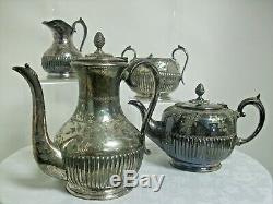 Silverplate Vintage Epbm Cooper Bros & Wilsons De Thé Service À Café 1930 Penrith