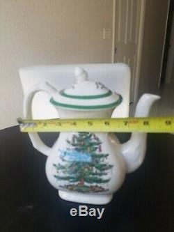 Spode Christmas Tree 14 Piece Thé / Café Set Nouvelle-angleterre Rare Vintage