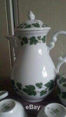 Superbe Service À Café Vintage En Porcelaine Hutschenreuther D'allemagne Très Rare
