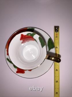 Superbe ensemble à café et expresso en porcelaine vintage LG, décoré à la main, Nice